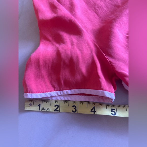 J. Crew Women’s Silk Coral Red Shirt Blouse top tee silk size 2 - Picture 10 of 15